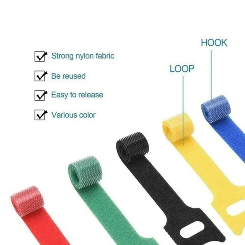 10/30/50Pcs Reusable Hook And  - огляд і ціна Gear Tie Reusable