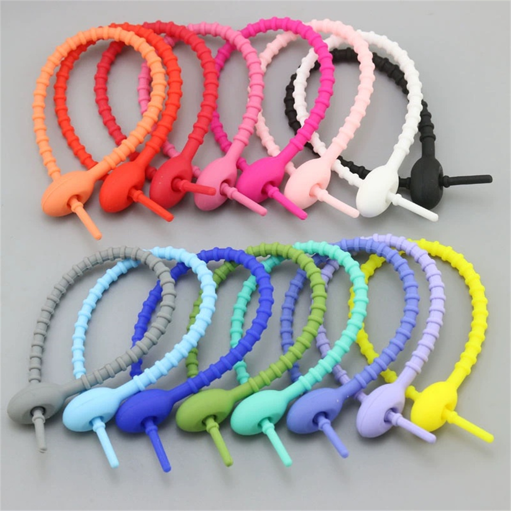 10Pcs/Lot Multi Color Silicone - огляд і ціна Gear Tie Reusable